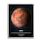 Stupell Industries Mars Red Planet Infographic Astrological Facts Outer Space in Gray Frame Wall Art